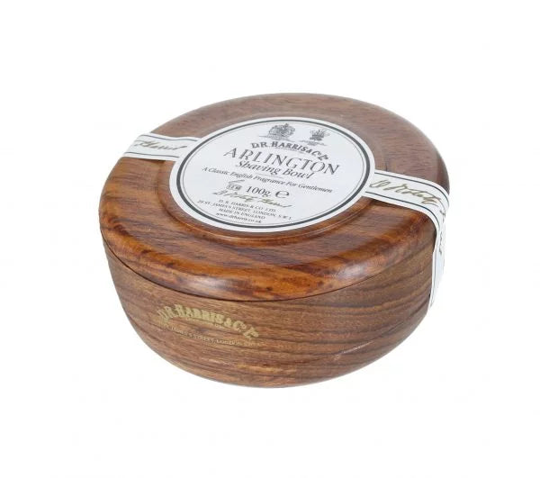 D.R. Harris Arlington Shaving Soap Bowl, Mahogany